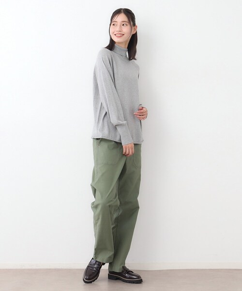 LAURA ASHLEY(ローラアシュレイ)の「【日本製/ワンマイルウエア】コンパクトヤーン ハイネックプルオーバー(ニット/セーター・レディース・ワインレッド/アイボリー/グレー・38)」の10枚目の写真