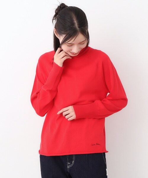 LAURA ASHLEY(ローラアシュレイ)の「【日本製/ワンマイルウエア】コンパクトヤーン ハイネックプルオーバー(ニット/セーター・レディース・ワインレッド/アイボリー/グレー・38)」の12枚目の写真