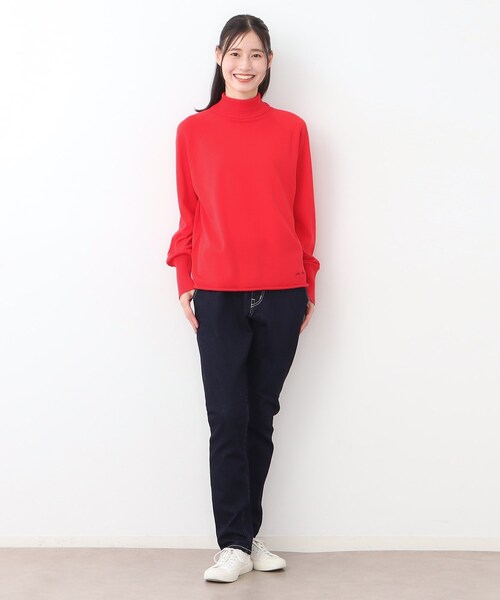 日本製/ワンマイルウエア】コンパクトヤーン ハイネックプルオーバー