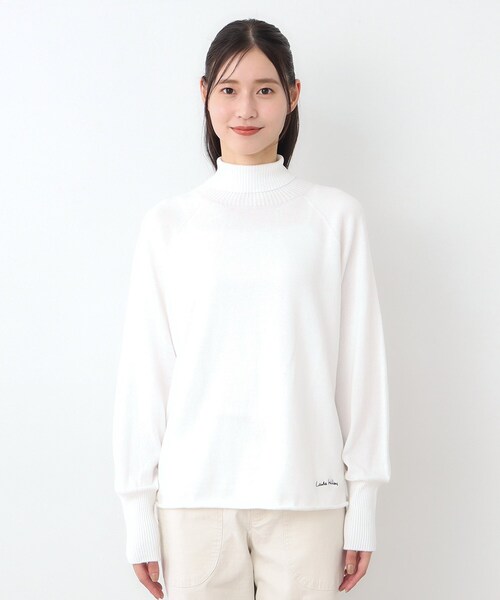 LAURA ASHLEY(ローラアシュレイ)の「【日本製/ワンマイルウエア】コンパクトヤーン ハイネックプルオーバー(ニット/セーター・レディース・ワインレッド/アイボリー/グレー・38)」の16枚目の写真