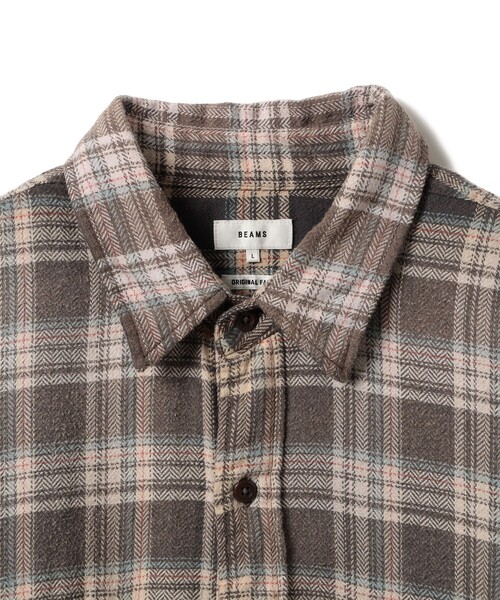 BEAMS（ビームス）の「ワイドフィット フェード チェックシャツ（シャツ/ブラウス・メンズ・ブルー/ベージュ・M/S/XL/L）」の11枚目の写真