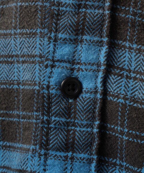 BEAMS（ビームス）の「ワイドフィット フェード チェックシャツ（シャツ/ブラウス・メンズ・ブルー/ベージュ・M/S/XL/L）」の6枚目の写真