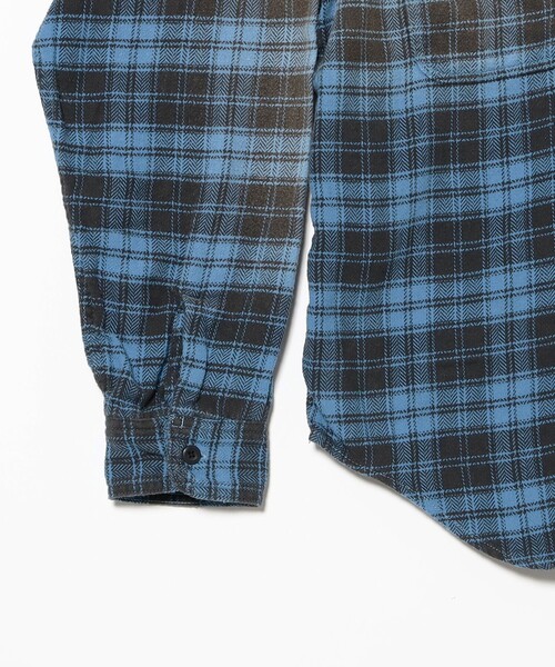 BEAMS（ビームス）の「ワイドフィット フェード チェックシャツ（シャツ/ブラウス・メンズ・ブルー/ベージュ・M/S/XL/L）」の12枚目の写真
