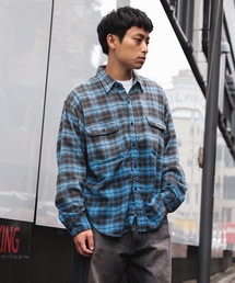 BEAMS | ワイドフィット フェード チェックシャツ(シャツ/ブラウス)