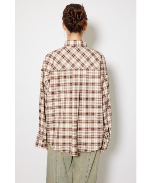 フロントショートチェックシャツ 秋服（シャツ/ブラウス）｜rienda