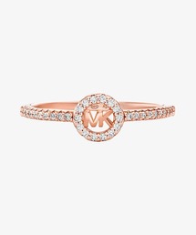 MICHAEL KORS | FULTON プレシャスメタル プレーティング パヴェ ロゴチャーム リング(リング)