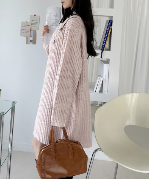 U.S. POLO ASSN.(ユーエスポロアッスン)の「【Ada.別注 U.S. POLO ASSN】セーラーカラー 畦編み ニット チュニック ミニワンピ(ワンピース・レディース・アイボリー/ブラック/ベージュ/ピンク・FREE)」の21枚目の写真