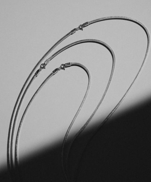 YArKA（ヤーカ）の「【YArKA/ヤーカ】quadrangular prism snake chain choker [qrhhu40] / 3D 四角スネークチェーンネックレス 40cm（ネックレス・メンズ・シルバー・FREE）」の17枚目の写真
