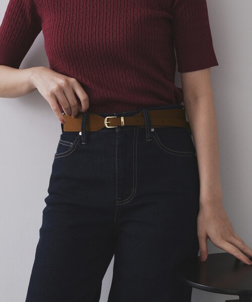 OPAQUE.CLIP（オペークドットクリップ）の「フェイクスエードデザインベルト（ベルト・レディース・キャメル/ブラウン系その他・00）」の3枚目の写真