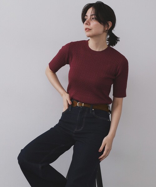 OPAQUE.CLIP（オペークドットクリップ）の「フェイクスエードデザインベルト（ベルト・レディース・キャメル/ブラウン系その他・00）」の8枚目の写真