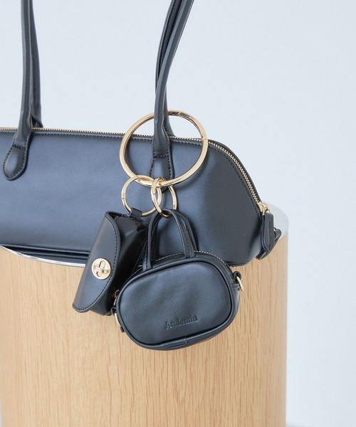 Andemiu（アンデミュウ）の「ボストンリップチャーム574980（ショルダーバッグ・レディース・ブラック/ボルドー/ブラウン・FREE）」の6枚目の写真