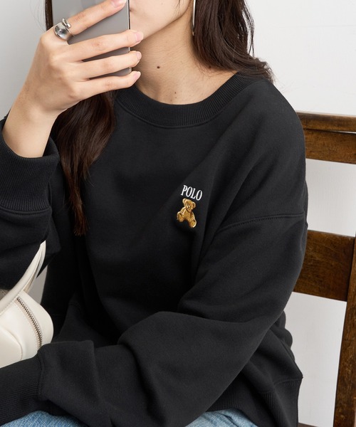 POLO BCS（ポロ ビーシーエス）の「【POLO BCS】ZOZO限定商品 ワンポイントベア　コンパクトスウェット（スウェット・レディース・ブラウン/ホワイト/ブラック/ネイビー・L/M/S）」の3枚目の写真
