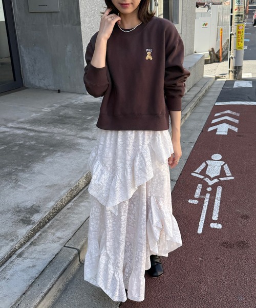 POLO BCS（ポロ ビーシーエス）の「【POLO BCS】ZOZO限定商品 ワンポイントベア　コンパクトスウェット（スウェット・レディース・ブラウン/ホワイト/ブラック/ネイビー・L/M/S）」の13枚目の写真