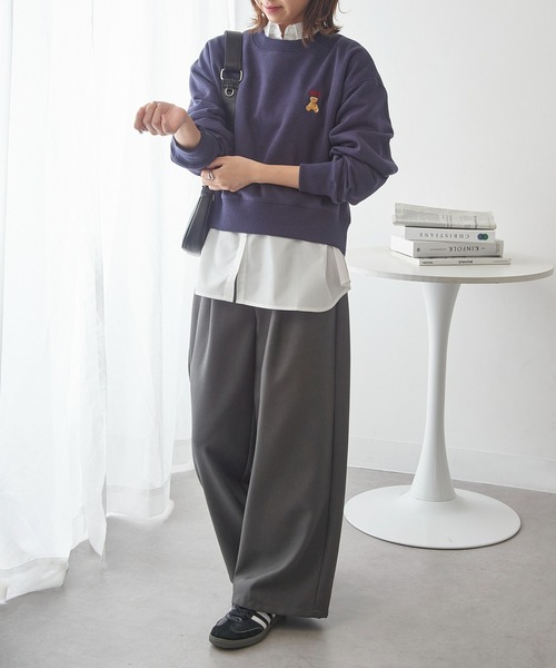 POLO BCS（ポロ ビーシーエス）の「【POLO BCS】ZOZO限定商品 ワンポイントベア　コンパクトスウェット（スウェット・レディース・ブラウン/ホワイト/ブラック/ネイビー・L/M/S）」の7枚目の写真