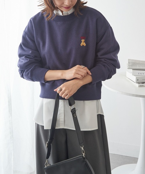 POLO BCS（ポロ ビーシーエス）の「【POLO BCS】ZOZO限定商品 ワンポイントベア　コンパクトスウェット（スウェット・レディース・ブラウン/ホワイト/ブラック/ネイビー・L/M/S）」の15枚目の写真