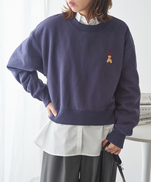 POLO BCS（ポロ ビーシーエス）の「【POLO BCS】ZOZO限定商品 ワンポイントベア　コンパクトスウェット（スウェット・レディース・ブラウン/ホワイト/ブラック/ネイビー・L/M/S）」の16枚目の写真