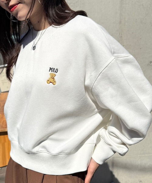 POLO BCS（ポロ ビーシーエス）の「【POLO BCS】ZOZO限定商品 ワンポイントベア　コンパクトスウェット（スウェット・レディース・ブラウン/ホワイト/ブラック/ネイビー・L/M/S）」の21枚目の写真