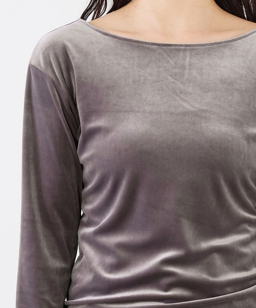 GREYCHORD（グレーコード）の「【GREYCHORD】ベロアロングスリーブトップス-PETRA（Tシャツ/カットソー・レディース・グレー/ベージュ・1）」の21枚目の写真