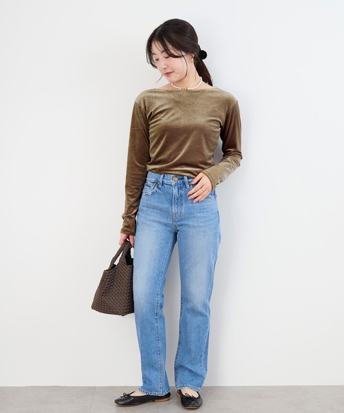 GREYCHORD（グレーコード）の「【GREYCHORD】ベロアロングスリーブトップス-PETRA（Tシャツ/カットソー・レディース・グレー/ベージュ・1）」の18枚目の写真