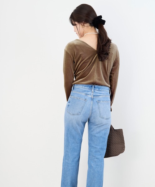 GREYCHORD（グレーコード）の「【GREYCHORD】ベロアロングスリーブトップス-PETRA（Tシャツ/カットソー・レディース・グレー/ベージュ・1）」の13枚目の写真