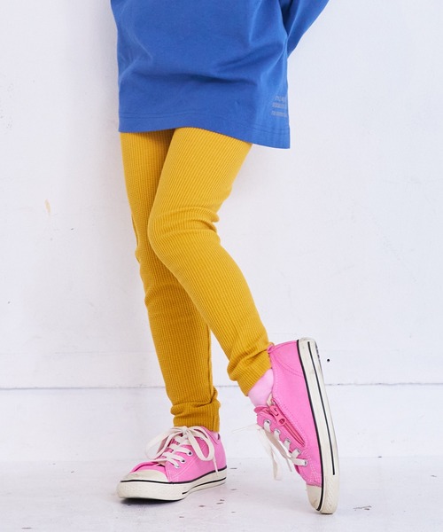 Life Support Products（ライフサポートプロダクツ）の「ワッフルレギンス（レギンス/スパッツ・キッズ・チャコール/イエロー/杢グレー/ピンク/ネイビー・90/100/110/120/80/130/95）」の2枚目の写真