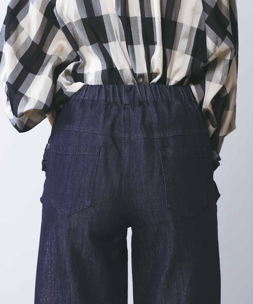 PICCIN(ピッチン)の「ポケットフリルラメデニムパンツ(デニムパンツ・レディース・ブルー・S/M)」の14枚目の写真
