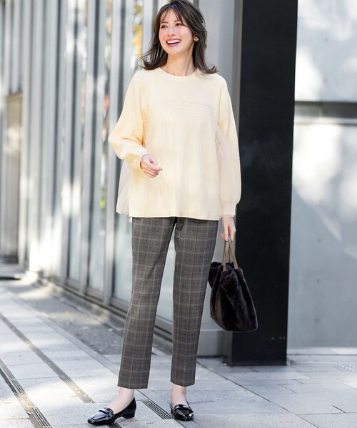 ANY SIS(エニィスィス)の「ビューティサーモ2WAYストレッチ テーパードパンツ(その他パンツ・レディース・ライトグレー系6/ブラック系/ネイビー系/ワイン系/グリーン系/ベージュ系/ライトグレー系3/アイボリー系・X-LARGE)」の2枚目の写真