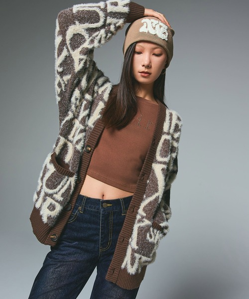 LOGO AND BUNNY JACQUARD KNIT CARDIGAN（カーディガン/ボレロ