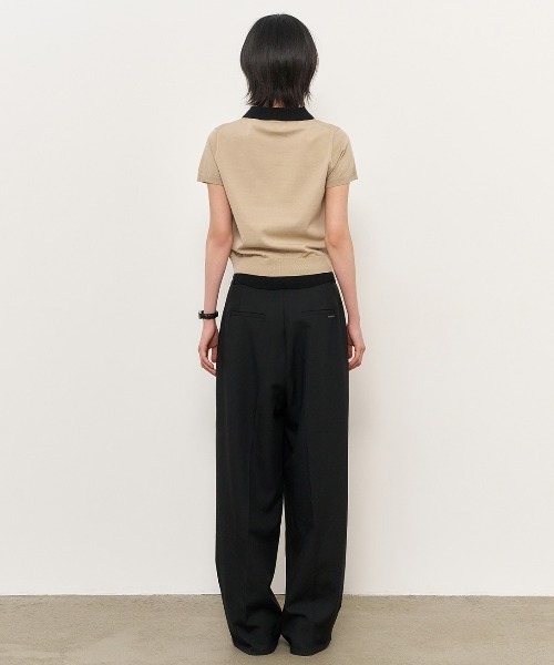 GENERAL IDEA（ジェネラルアイデア）の「GENERAL IDEA/ジェネラルアイディア tencel collar layered half pullover プルオーバー 半袖ニット（ニット/セーター・レディース・ベージュ・S/M/L）」の8枚目の写真