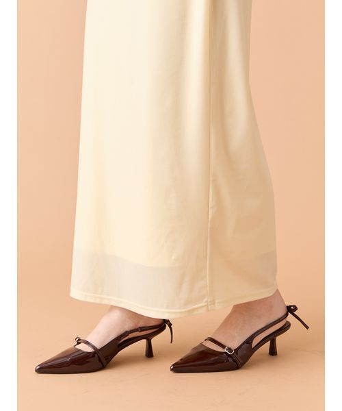 LILY BROWN(リリーブラウン)の「カップインベロアドレープキャミワンピース(ワンピース・レディース・ブラウン/チェック/オフホワイト・F)」の11枚目の写真