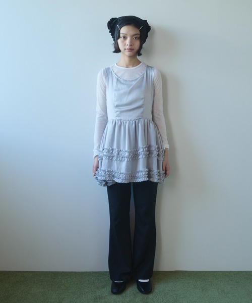 セール】vintage satin mini frill dress / ヴィンテージサテン