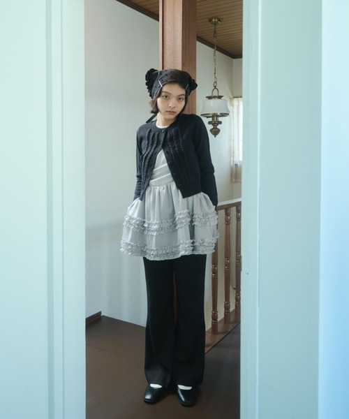 セール】vintage satin mini frill dress / ヴィンテージサテン