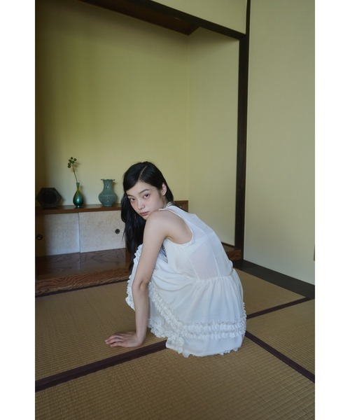 セール】vintage satin mini frill dress / ヴィンテージサテン