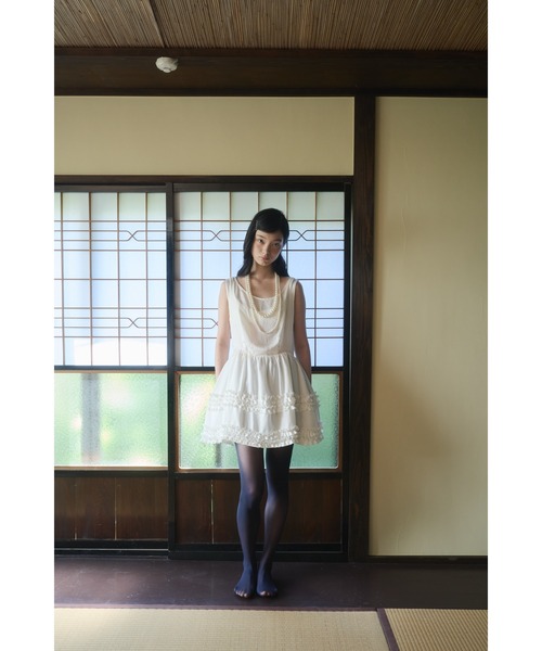 vintage satin mini frill dress / ヴィンテージサテンフリルミニ