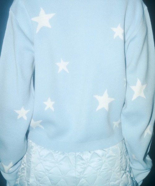 FEKETE（フェケテ）の「dots & stars cardigan / ドット・星柄カーディガン（カーディガン/ボレロ・レディース・ブラック/ライトブルー・LARGE/MEDIUM/SMALL）」の7枚目の写真