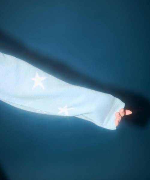 FEKETE（フェケテ）の「dots & stars cardigan / ドット・星柄カーディガン（カーディガン/ボレロ・レディース・ブラック/ライトブルー・LARGE/MEDIUM/SMALL）」の10枚目の写真