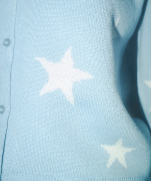 FEKETE（フェケテ）の「dots & stars cardigan / ドット・星柄カーディガン（カーディガン/ボレロ・レディース・ブラック/ライトブルー・LARGE/MEDIUM/SMALL）」の11枚目の写真