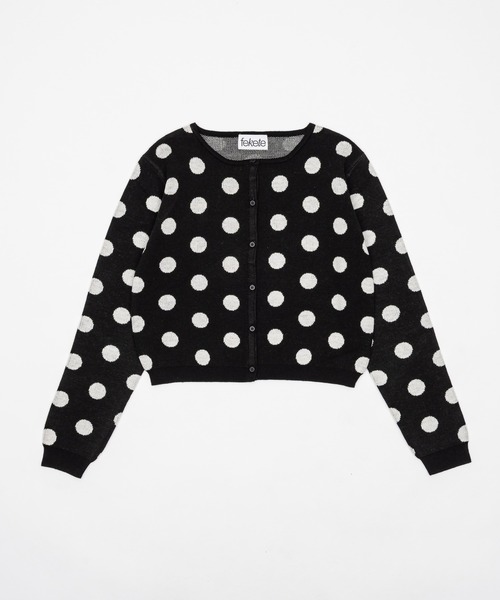 FEKETE（フェケテ）の「dots & stars cardigan / ドット・星柄カーディガン（カーディガン/ボレロ・レディース・ブラック/ライトブルー・LARGE/MEDIUM/SMALL）」の12枚目の写真