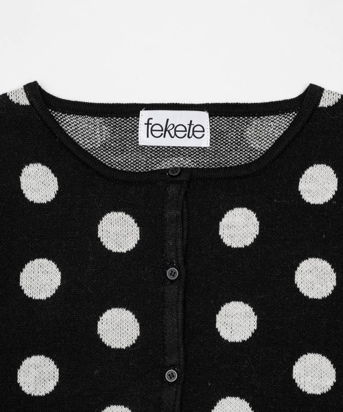 FEKETE（フェケテ）の「dots & stars cardigan / ドット・星柄カーディガン（カーディガン/ボレロ・レディース・ブラック/ライトブルー・LARGE/MEDIUM/SMALL）」の14枚目の写真