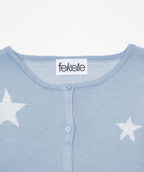 FEKETE（フェケテ）の「dots & stars cardigan / ドット・星柄カーディガン（カーディガン/ボレロ・レディース・ブラック/ライトブルー・LARGE/MEDIUM/SMALL）」の21枚目の写真