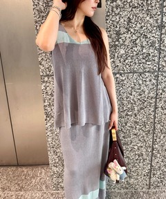 lame sweat lace up OP / ラメスウェットレースアップワンピ