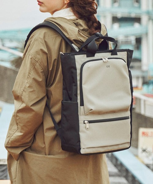 CIE(シー)の「【CIE】VARIOUS / TOTE RUCKSAC 021827(バックパック/リュック・メンズ・ブラック/ネイビー/グレー・FREE)」の2枚目の写真