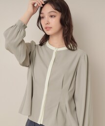 【きれいめ・通勤】配色羽織れるブラウス