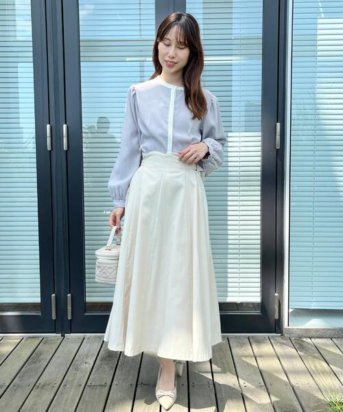 couture brooch（クチュールブローチ）の「【きれいめ・通勤】配色羽織れるブラウス（シャツ/ブラウス・レディース・ホワイト系7/ネイビー系4/グレー系4・42/40/38/36）」の20枚目の写真