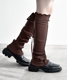 Y/lim（イリム）の「リボン付きリブレッグウォーマー（レッグウォーマー）」