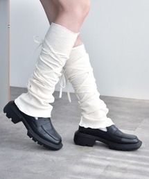 Y/lim（イリム）の「リボン付きリブレッグウォーマー（レッグウォーマー）」