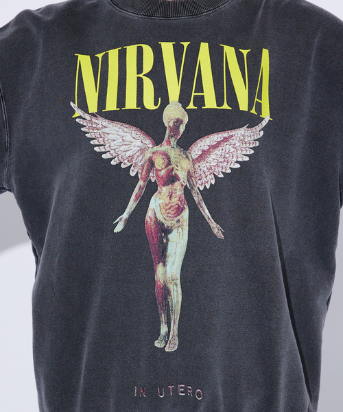 GOOD ROCK SPEED(グッドロックスピード)の「【GOOD ROCK SPEED/グッドロックスピード】NIRVANA "In Utero"/ エンジェルプリント /クルーネックスウェット /ヴィンテージ加工 /ユニセックス(スウェット・メンズ・ホワイト/スミクロ・M/L/XL)」の10枚目の写真