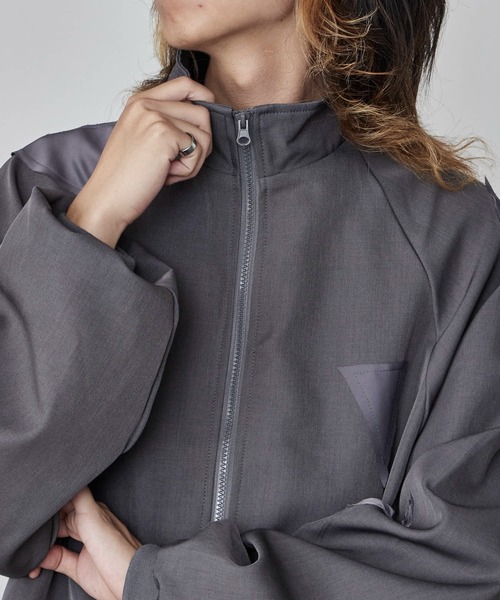 Theater code（シアターコード）の「Switching Full-Zip Blouson / 切り替え風 パッチワーク風 フルジップブルゾン 秋 秋服メンズ 2026年秋冬（ブルゾン・メンズ・ブラック/グレー・M/L）」の5枚目の写真