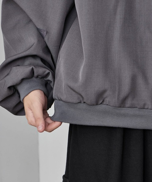 Theater code（シアターコード）の「Switching Full-Zip Blouson / 切り替え風 パッチワーク風 フルジップブルゾン 秋 秋服メンズ 2026年秋冬（ブルゾン・メンズ・ブラック/グレー・M/L）」の7枚目の写真