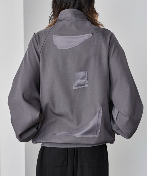Theater code（シアターコード）の「Switching Full-Zip Blouson / 切り替え風 パッチワーク風 フルジップブルゾン 秋 秋服メンズ 2026年秋冬（ブルゾン・メンズ・ブラック/グレー・M/L）」の10枚目の写真